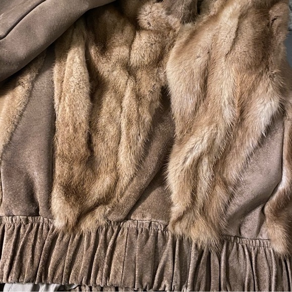 𝅺VINTAGE 1970’s Mink Fur and Suede Jacket - Picture 7 of 13
